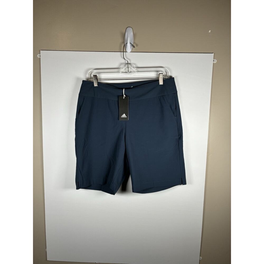 Adidas Modern Bermuda Golf Shorts Women’s L NWT Blue Pockets Tennis Pickleball